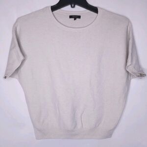 Quince Sweater Womens Small Cotton Cashmere Blend Dolman Lightweight Link Stitch